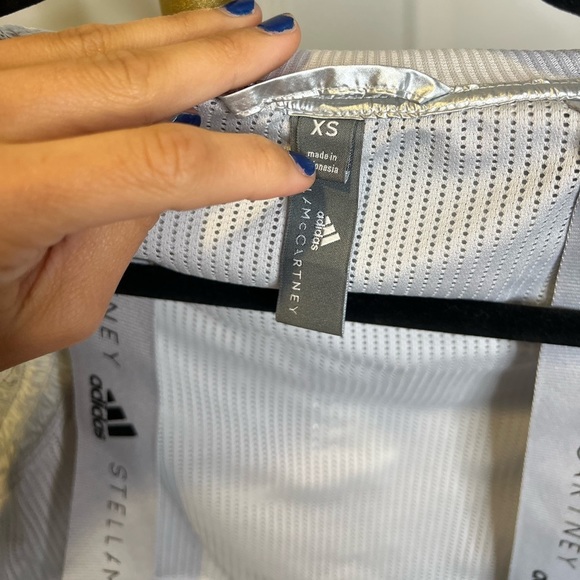 Stella McCartney x Adidas Metallic Zip front running bomber jacket - Picture 12 of 15